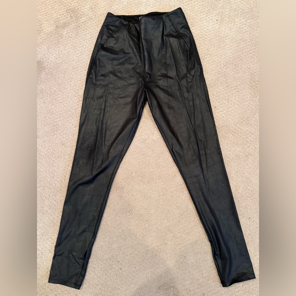 LYSSE Black Faux Leather High-Waist Pants